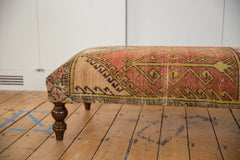Vintage Oushak Rug Ottoman Table // ONH Item AS8097A9139A Image 3
