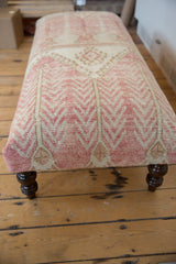 Vintage Oushak Rug Fragment Ottoman Table // ONH Item AS8097A9141A Image 4