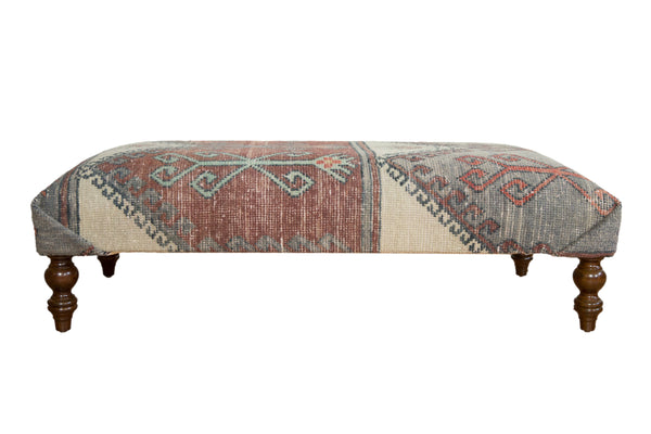 Vintage Rug Fragment Ottoman Table // ONH Item AS8097A9142A