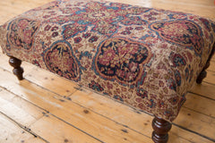 Antique Rug Fragment Ottoman Table // ONH Item AS8223A8324A Image 1