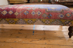 Vintage Oushak Rug Fragment Ottoman Table // ONH Item AS8589A8324A Image 7