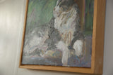 Grace B. Keogh painting's textured brushwork, muted tones, and simple wooden frame.