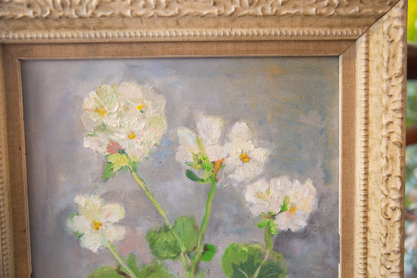 Grace Keogh Potted White Flowers Painting / ONH Item ct001175 Image 6
