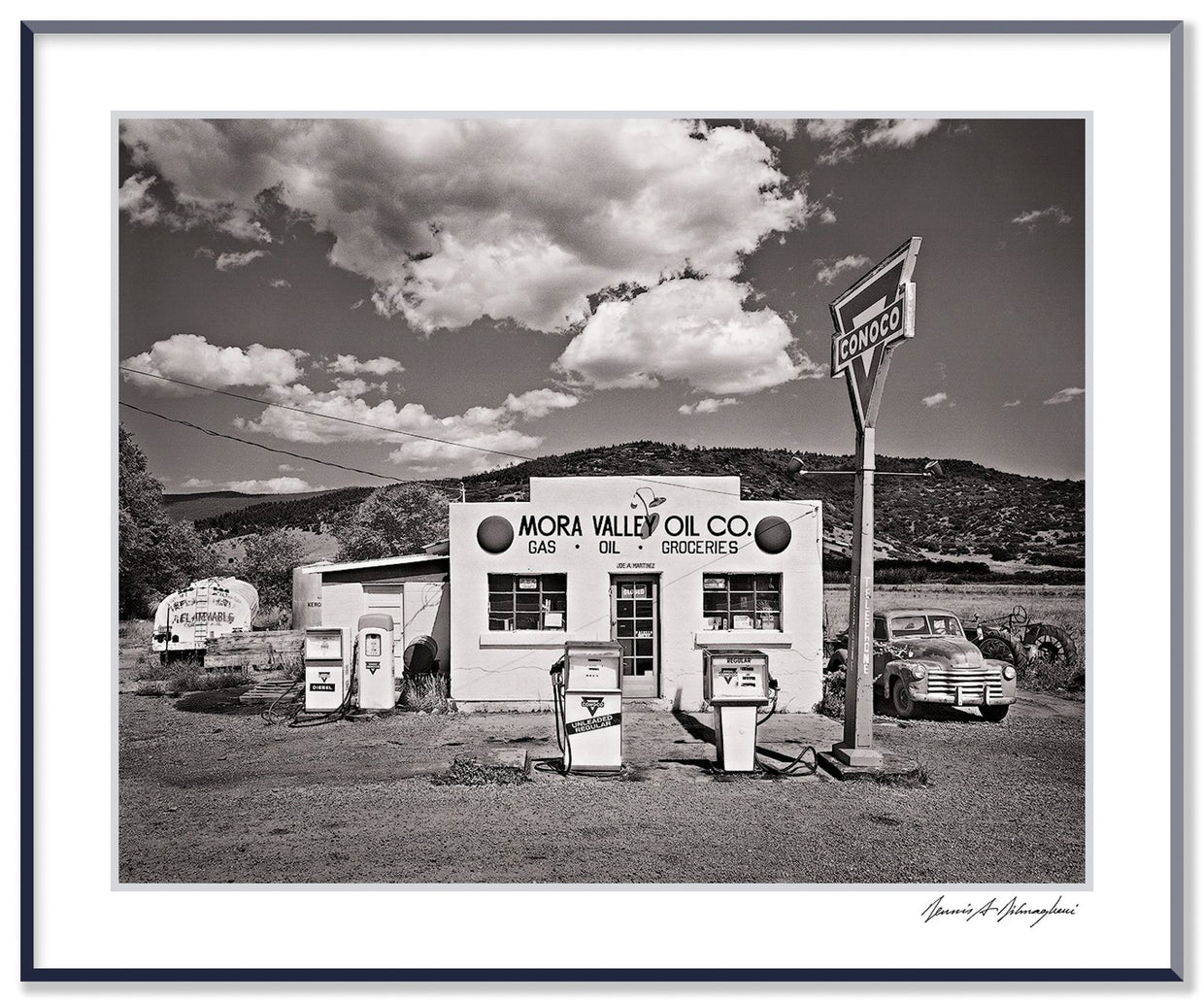 Dilmaghani Black and White Photograph, Mora Valley Oil Company, NM