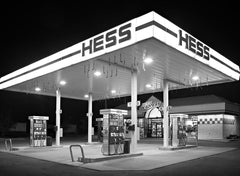 Dilmaghani Black and White Photograph, Hess Gas Station, NY