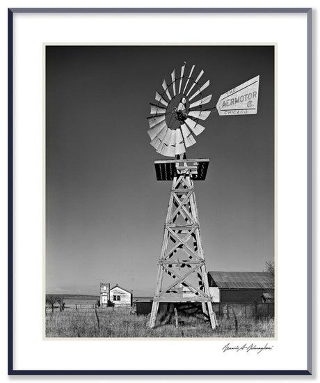 Dilmaghani Black and White Photograph, Aeromotor Windmill, NM