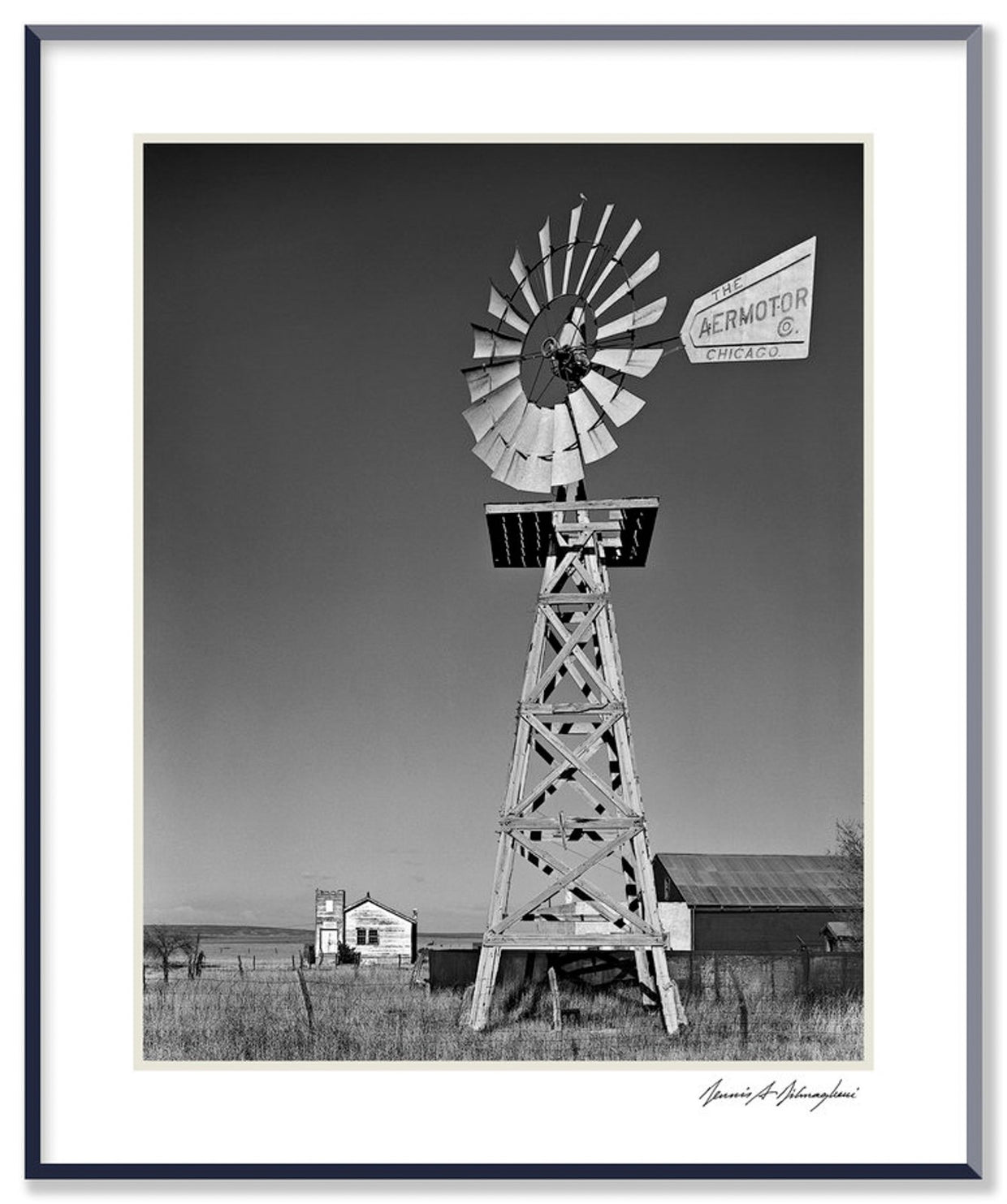 Dilmaghani Black and White Photograph, Aeromotor Windmill, NM