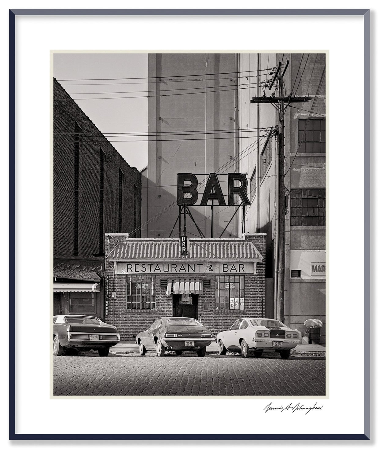 Dilmaghani Black and White Photograph, Downtown Restaurant & Bar, NY