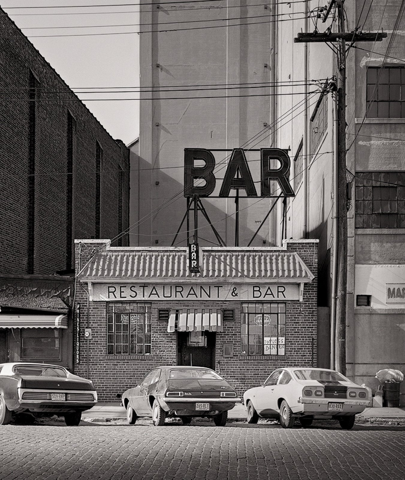 Dilmaghani Black and White Photograph, Downtown Restaurant & Bar, NY