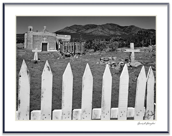 Dilmaghani Black and White Photograph, San Francisco Church, NM