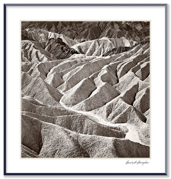 Black and White Photograph, Zabriskie Badlands, CA