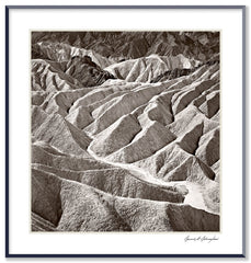 Dilmaghani Black and White Photograph, Zabriskie Badlands, CA