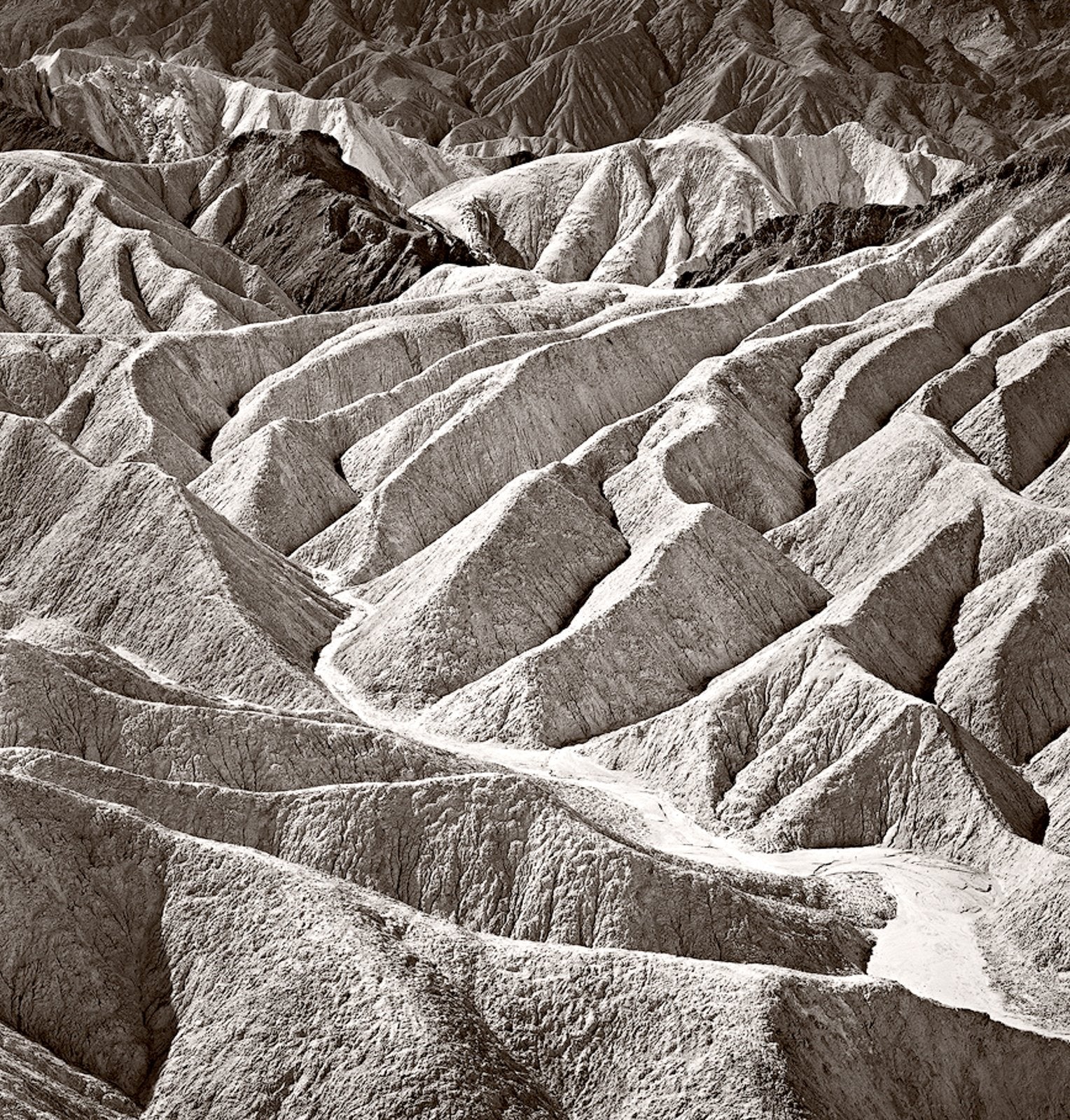 Dilmaghani Black and White Photograph, Zabriskie Badlands, CA