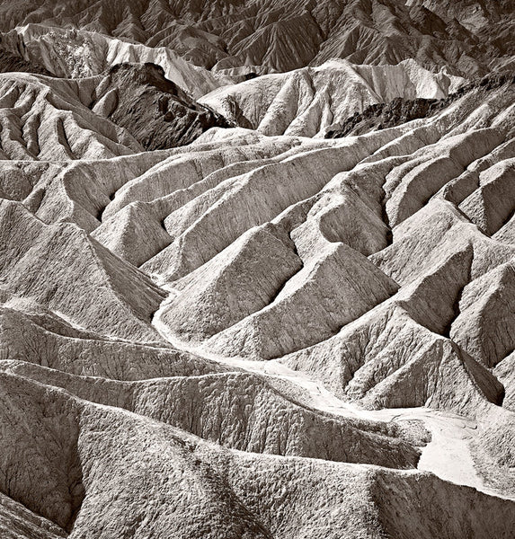 Dilmaghani Black and White Photograph, Zabriskie Badlands, CA