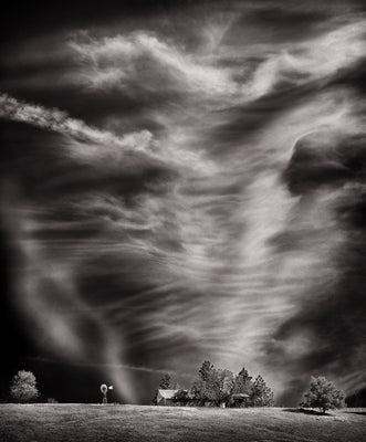 Dilmaghani Black and White Photograph, Dancing Clouds / Active Sky, CA
