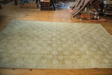 Vintage Oushak carpet with tone-on-tone allover floral pattern, beige, greige, ivory.