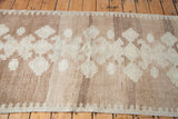 Minimalist geometric pattern and neutral tone-on-tone colors of the Oushak rug.