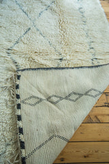 Plush ivory pile meets tightly woven back with blanched charcoal geometric patterns.