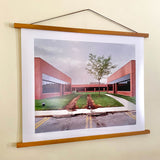 Schoolyard color photograph by Joe Farrell displayed in a simple wooden poster hanger.