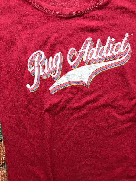 Women's Watermelon Retro Letter Fine Scoop Neck T-Shirt (Contrast Stitch) - Old New House