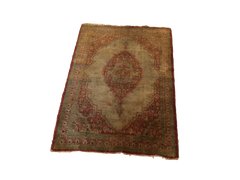  2x2.5 Antique Silk Persian Tabriz Rug Mat / Item 1783 image 13