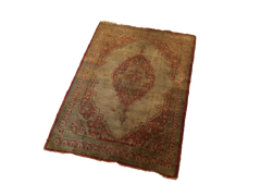  2x2.5 Antique Silk Persian Tabriz Rug Mat / Item 1783 image 14