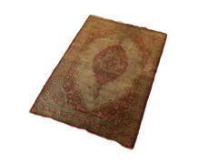  2x2.5 Antique Silk Persian Tabriz Rug Mat / Item 1783 image 15