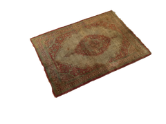  2x2.5 Antique Silk Persian Tabriz Rug Mat / Item 1783 image 20