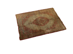  2x2.5 Antique Silk Persian Tabriz Rug Mat / Item 1783 image 21