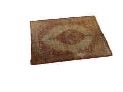  2x2.5 Antique Silk Persian Tabriz Rug Mat / Item 1783 image 22