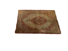  2x2.5 Antique Silk Persian Tabriz Rug Mat / Item 1783 image 23