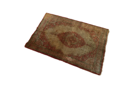  2x2.5 Antique Silk Persian Tabriz Rug Mat / Item 1783 image 26