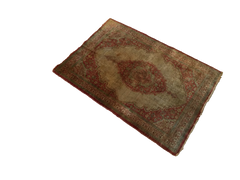  2x2.5 Antique Silk Persian Tabriz Rug Mat / Item 1783 image 28