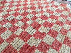 2x4 Vintage Checkered Tulu Rug Runner // ONH Item ee001248 Image 3