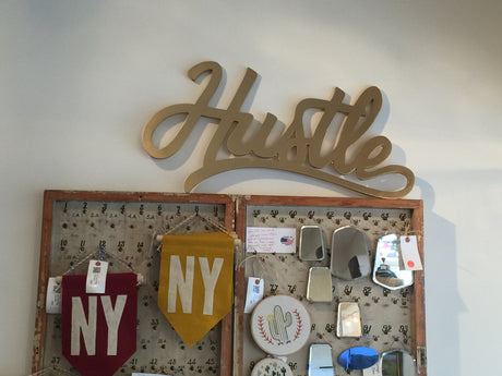 Hustle Sign Gold // ONH Item 3298