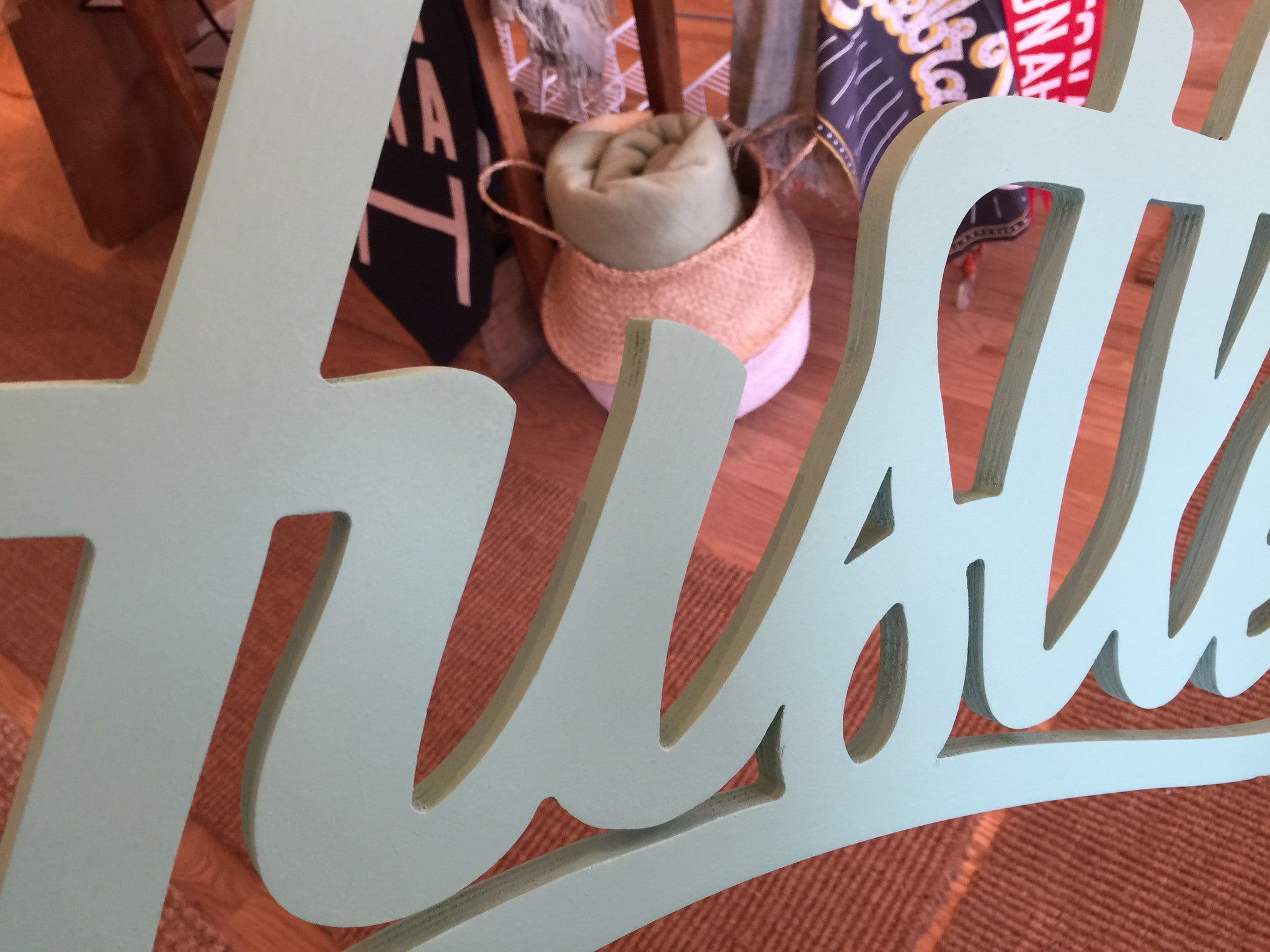 Hustle Sign Aqua // ONH Item 3299 Image 1