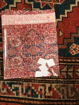 The Old New House Rug Coloring Book styled on a traditional hand-knotted rug.