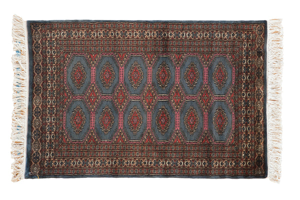 2.5x4 Vintage Fine Pakistani Turkmen Design Rug // ONH Item mc001498