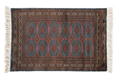 2.5x4 Vintage Fine Pakistani Turkmen Design Rug // ONH Item mc001498