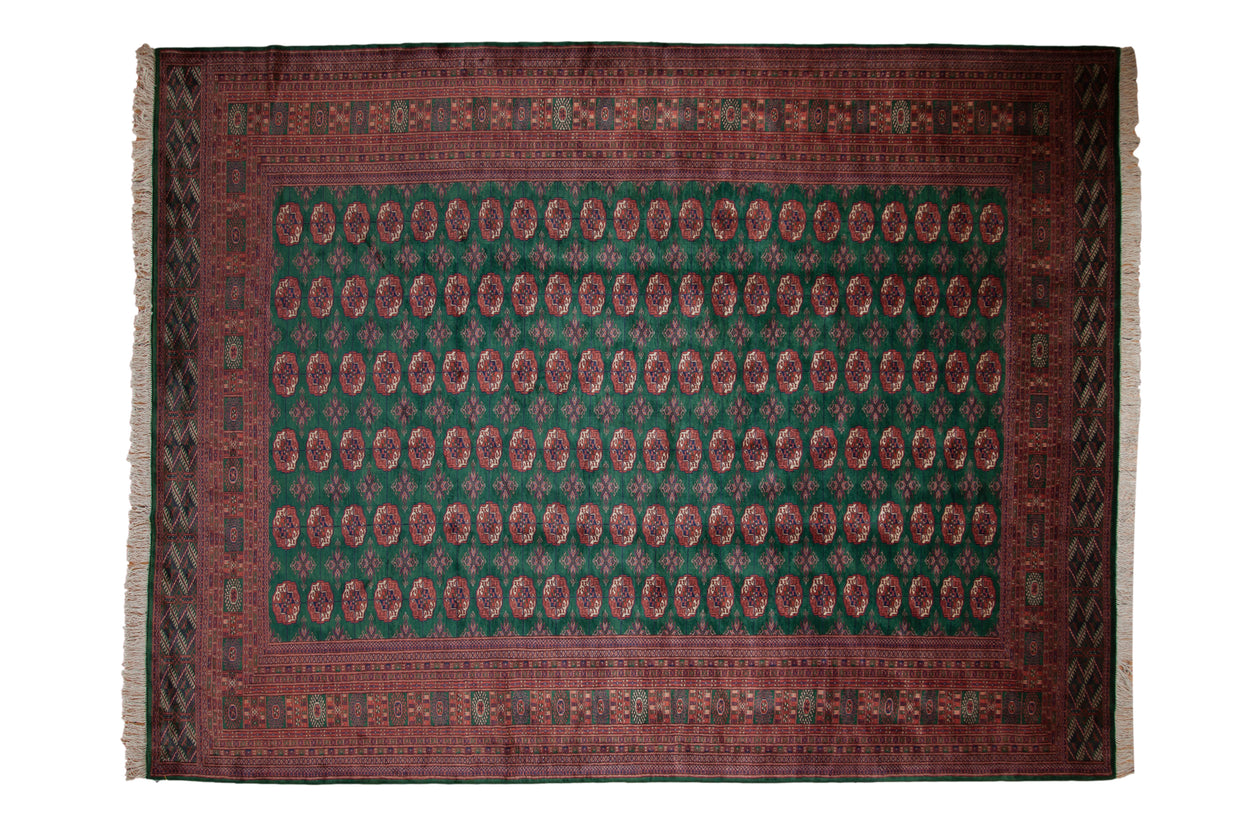 10.5x13.5 Vintage Fine Bokhara Carpet // ONH Item mc001502