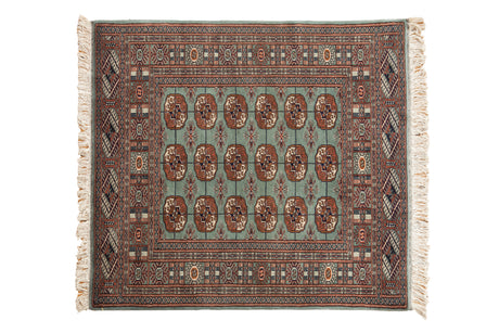 4x4.5 Vintage Fine Bokhara Square Rug // ONH Item mc001503