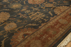 9x11.5 Vintage Tea Washed Indian Bijar Design Carpet // ONH Item mc001665 Image 7