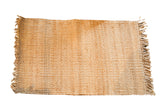 Handmade natural jute rug from New Carpet Collection, textured weave with fringe, 2'3