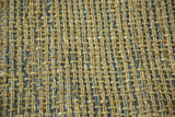 Woven texture of natural seagrass and jute Lily rug with blue threads.