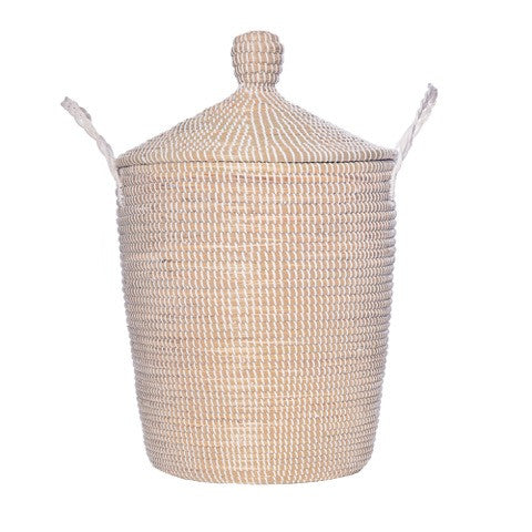Minimalist Large Lidded Fair Trade Basket - Old New House