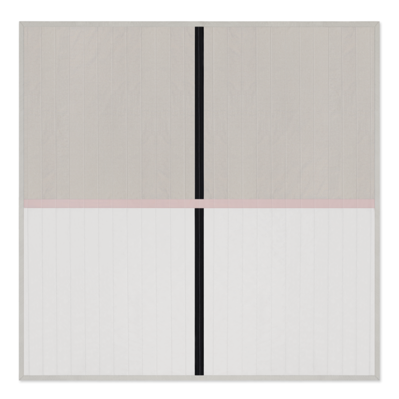 Made in USA Louise Gray Queen Quilt No. 2 // ONH Item nh00231 Image 1