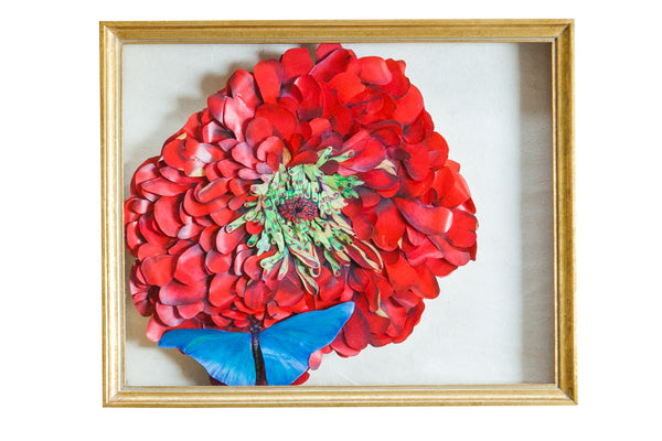 Maria Jareau Heller Flower and Butterfly Art // ONH Item RH113