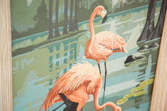 Vintage Paint by Numbers Flamingo Painting // ONH Item RH114 Image 1