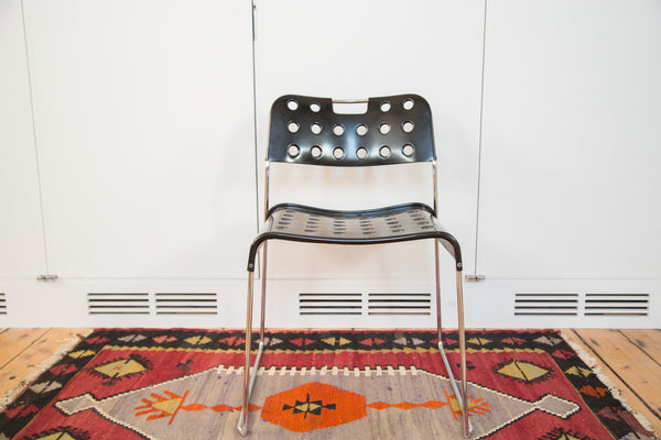 Retro Vintage Bieffeplast Black Chair // ONH Item RH119