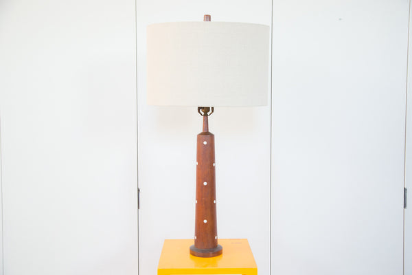 Mid Century Modern Martz Teak Lamp // ONH Item RH121